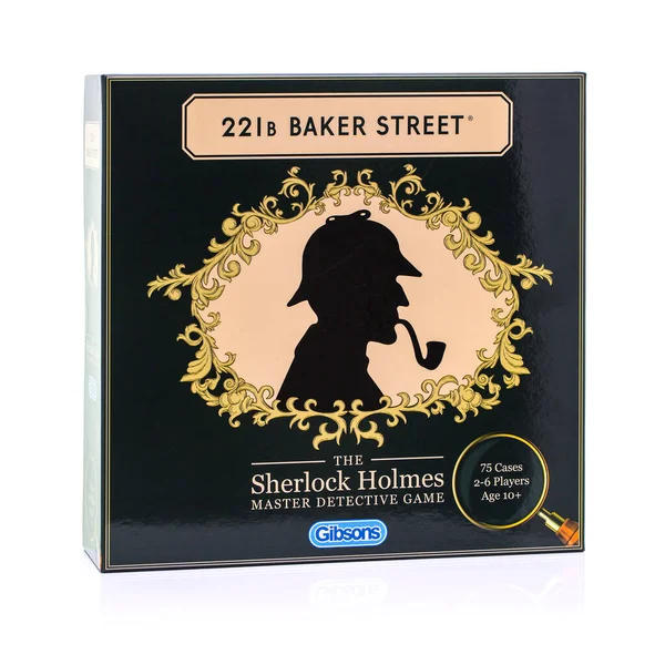 英国斯德哥尔摩 2020年12月6日 221B Baker Street Sherlock Holmes Master Detective Game — 图库照片