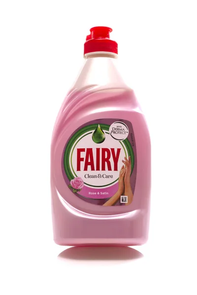 Swindon Regno Unito Dicembre 2020 Bottiglia Fairy Clean Care Liquido — Foto Stock