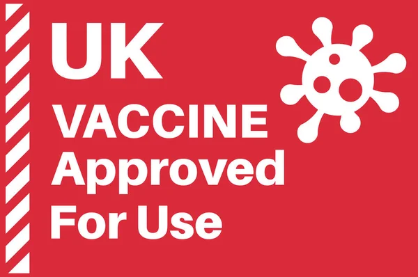 Vaccin Britannique Approuvé Pour Une Utilisation Contre Illustration Vectorielle Covid — Image vectorielle