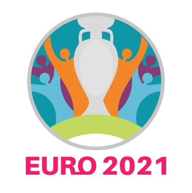 Euro 2020 EURO Avrupa Futbol Şampiyonası iptal edildi ve şimdi 2021 yılında oynanacak - vektör Illustration