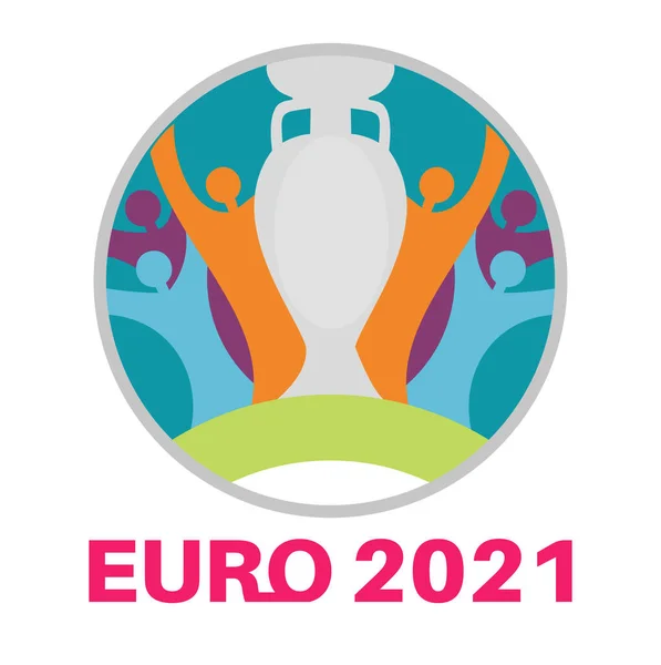 Euro 2020 EURO Avrupa Futbol Şampiyonası iptal edildi ve şimdi 2021 yılında oynanacak - vektör Illustration