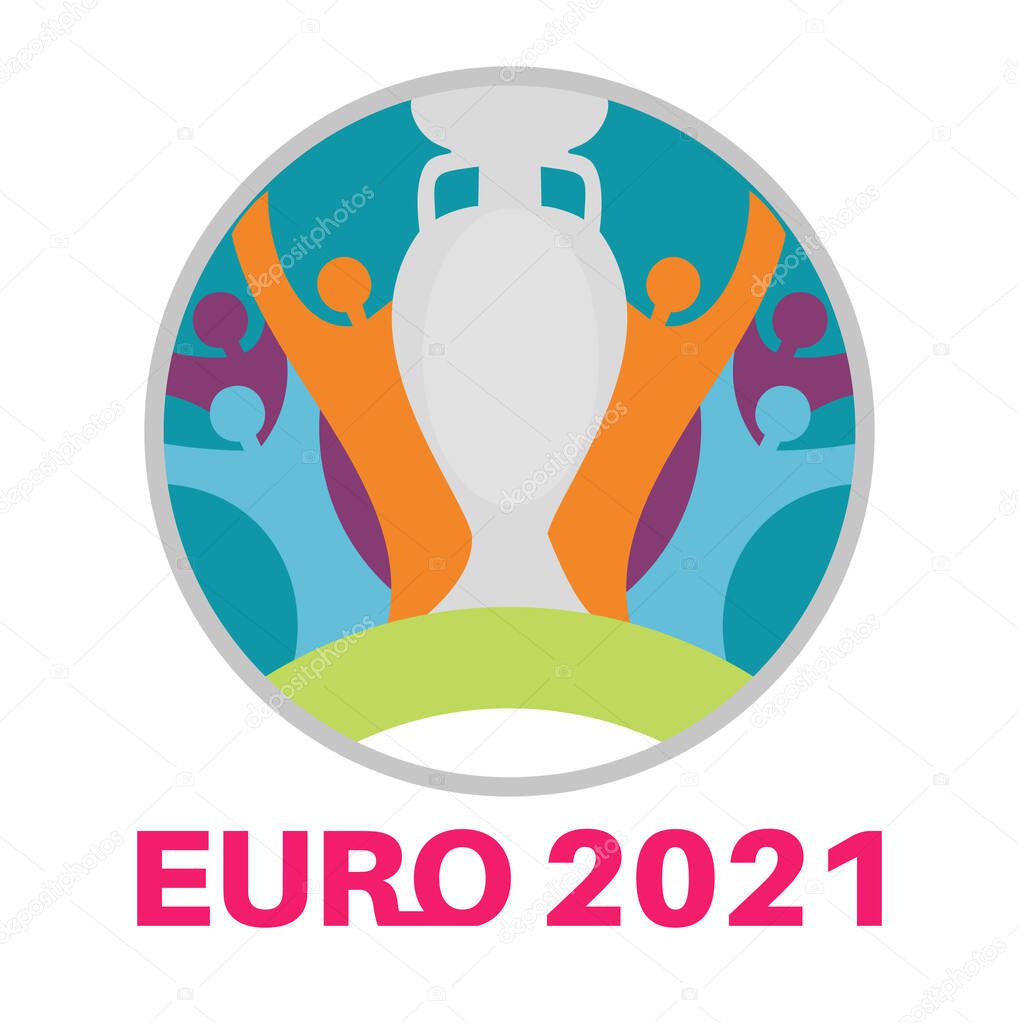 The Euro 2020 EURO European football championship was canceled and will now be played in 2021 - vector Illustration