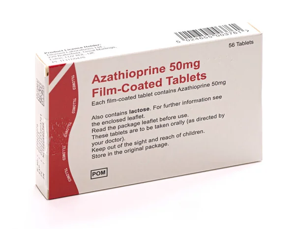 Swindon January 2021 Packet Azathioprine Which Immunosuppressant Used Dampen Activity — Stock Photo, Image