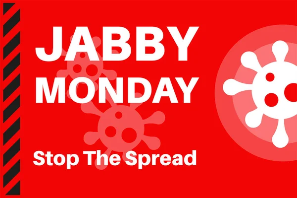 Jabby Monday Arrêter Propagation Illustration Avec Logo Virus Sur Fond — Image vectorielle