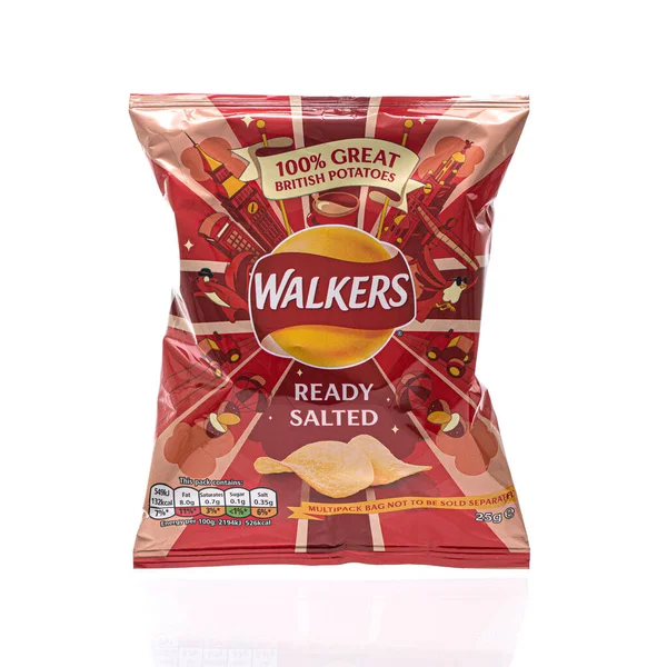 Swindon January 2021 Packet Walkers Ready Salted Crisps 100 Great — Stock Photo, Image