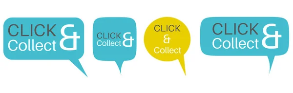 Κάντε Κλικ Και Συλλέγουν Διαδίκτυο Και Online Σχήματα Εικονίδιο Ψώνια — Διανυσματικό Αρχείο