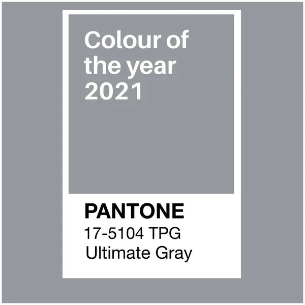 Swindon Wielka Brytania Styczeń 2020 Pantone Ultimate Gray Trending Color — Wektor stockowy