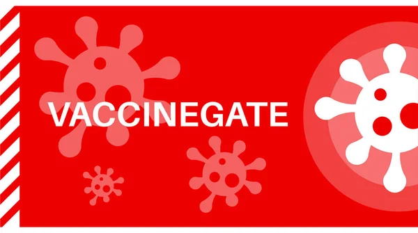 Vaccinegate Battles Get More Covid Vaccines Vector Illustration Virus Logo — Archivo Imágenes Vectoriales