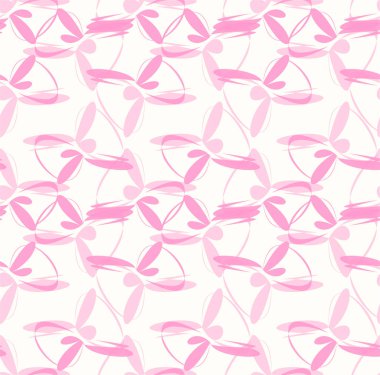 Aydınlık bir arkaplanda soyut pembe dikişsiz vektör deseni