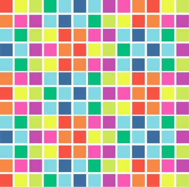 Renkli kareler pürüzsüz tekrarlayan vektör deseni