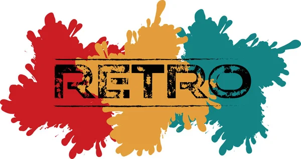 Retro Vector Design Colour Splash — Stock Vector