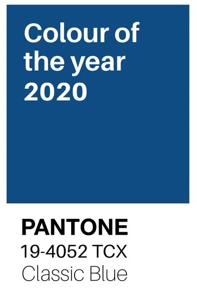 Pantone Classic Blue Trending Color Year 2020 Color Pattern Vector — Vector de stock