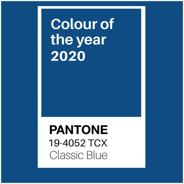 Pantone Classic Blue Trending Color Year 2020 Color Pattern Vector — Vector de stock