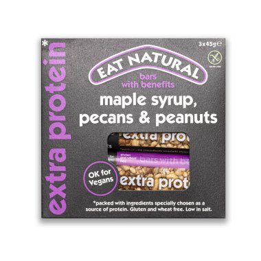 Bir paket Doğal Akçaağaç şurubu, Fındık ve Ekstra Protein Ye