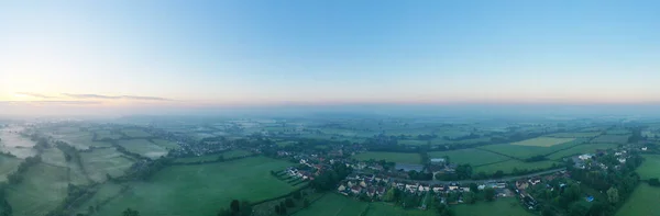 Panorama Lotnicza Wsi Brinkworth Jest Najdłuższą Wioską Anglii — Zdjęcie stockowe