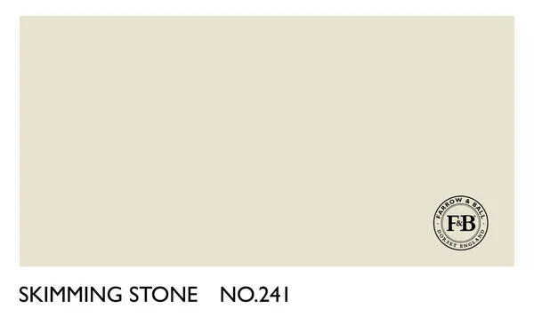 Swindon Reino Unido Julio 2021 Farrow Ball Skimming Stone Tarjeta — Vector de stock