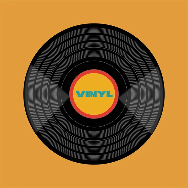 Vinylretro Rekord Vektor Design — Stock vektor