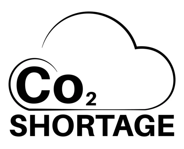 Co2 Gas Shortage Vector Illustration White Background — Stock Vector