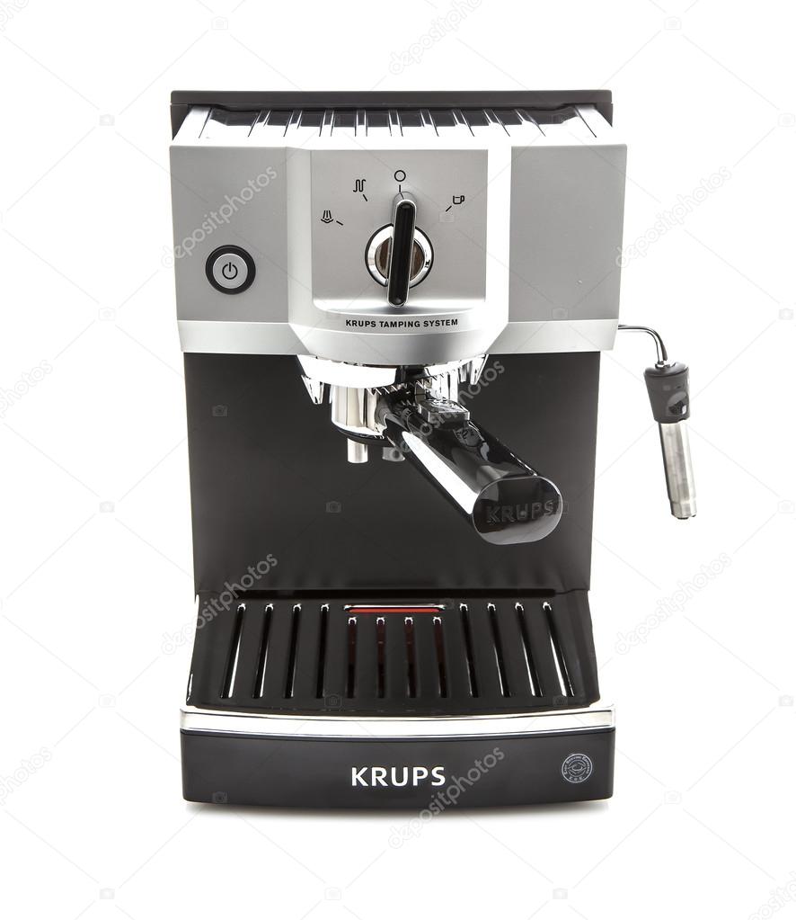KRUPS Expresso coffee maker on a white background Stock Editorial Photo © urbanbuzz 55289437