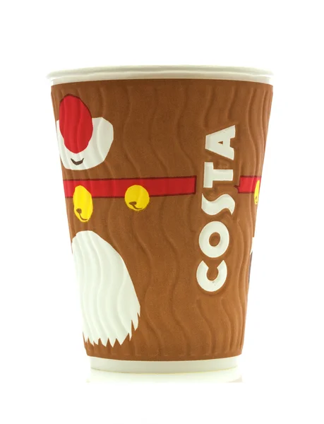 Costa kaffee weihnachten take a way cup — Stockfoto