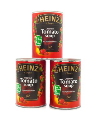  Üç Heinz domates çorbası