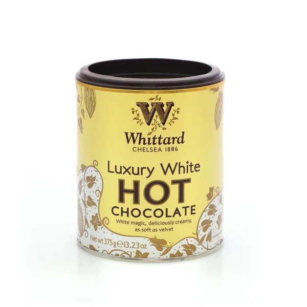 Chocolate blanco blanco caliente de lujo de Whittards — Foto de Stock