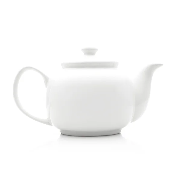 White Teapot on a White Background — Stock Photo, Image