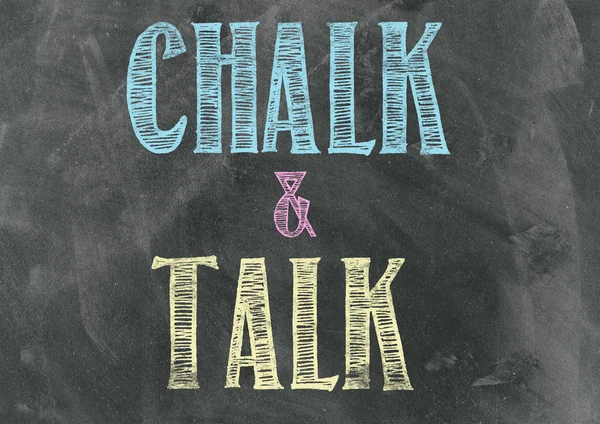 Chalk And Talk on a Blackboard — Stock Photo, Image