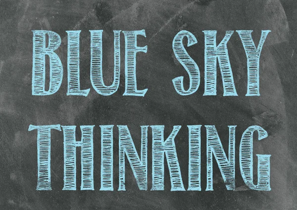 Blue Sky Thinking on a Blackboard — Stock Photo, Image