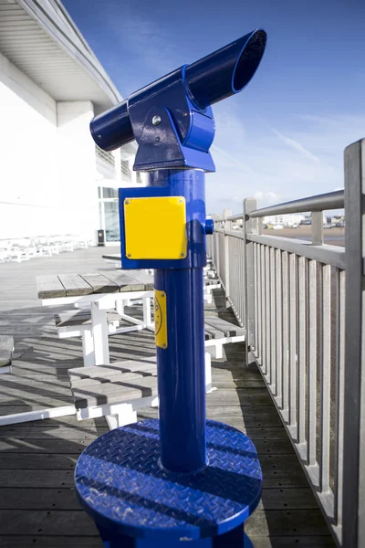 Seaside telescoop op de Pier — Stockfoto