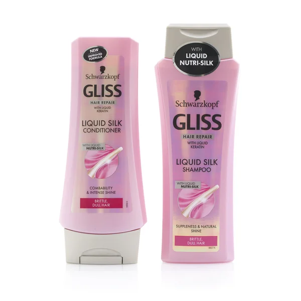 Schwarzkopf Gliss líquido Silk Shampoo e Condicionador — Fotografia de Stock
