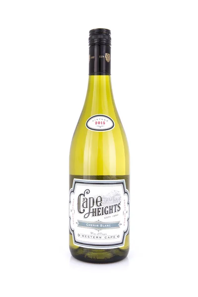 Botella de cape alturas vino blanco — Foto de Stock