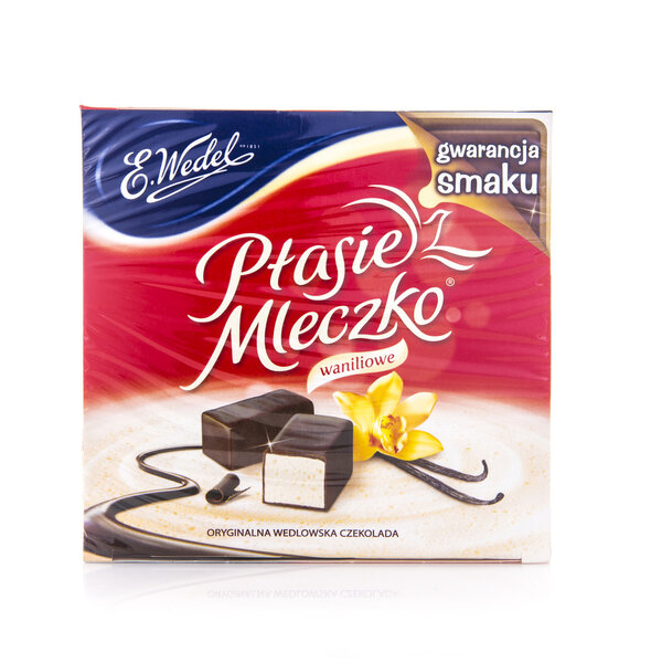 Ptasie Mleczko red packet of Polish sweets