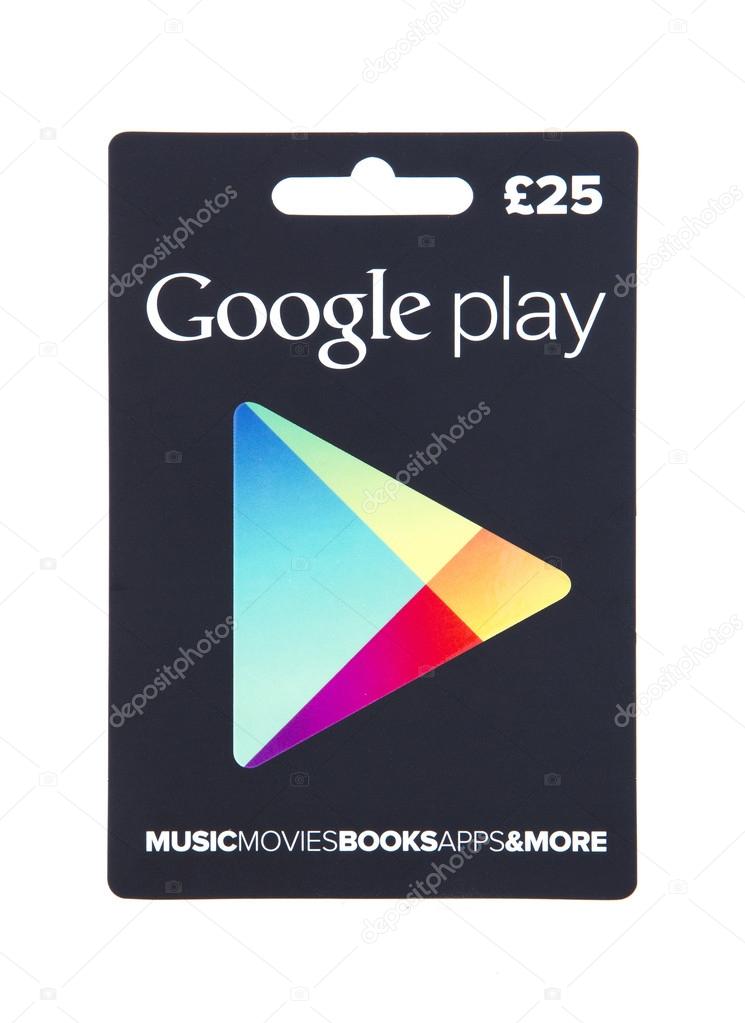 Google Play carte cadeau dans une main — Photo éditoriale © dennizn  #254479294