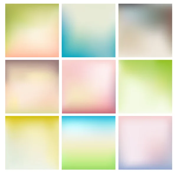 Set of blurry backgrounds with soft colors for Your design templates — Stock Vector