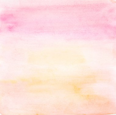yumuşak pembe ve sarı fırça s ile suluboya arka plan