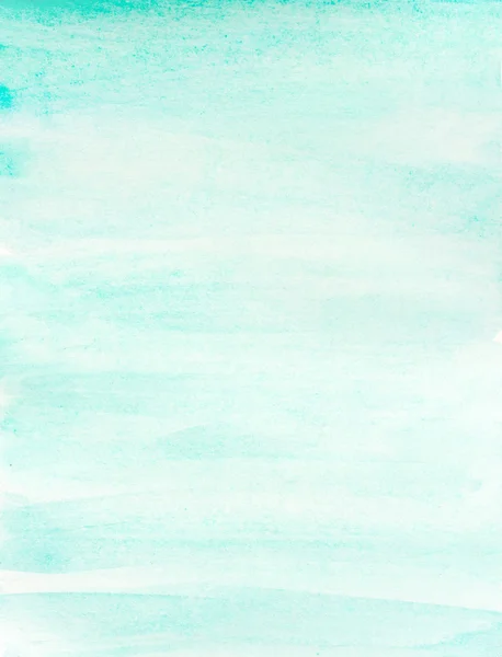 Handgeschilderde abstracte aquarel teal zacht penseel lijnen kleur b — Stockfoto
