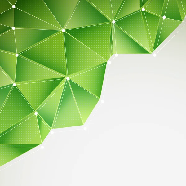 Fondo verde astratto con progettazione poligonale — Vettoriale Stock
