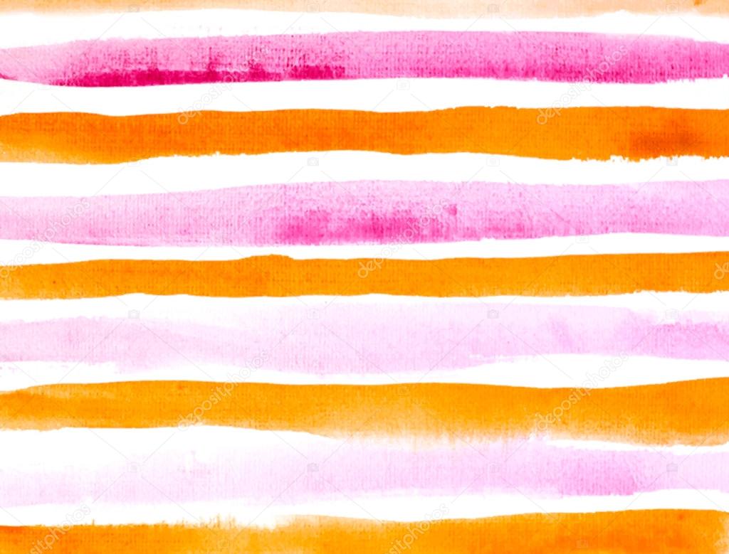 grunge orange and red striped watercolor background