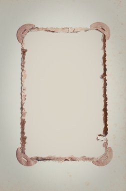 Vintage albümdeki eski moda fotoğraf çerçevesi