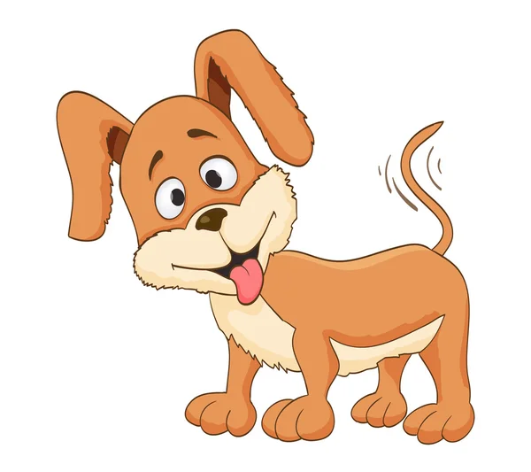 Carino cane del fumetto. vettore — Vettoriale Stock