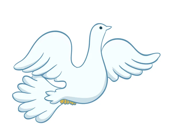 Illustration de colombe volant. vecteur — Image vectorielle