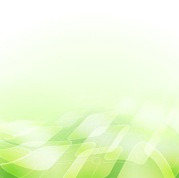 Sfondo verde astratto con forme trasparenti — Vettoriale Stock