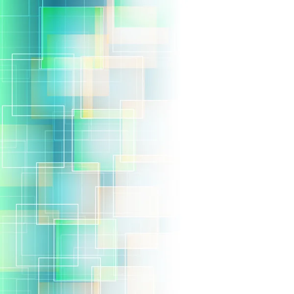 与正方形抽象浅绿色背景 — 图库矢量图片