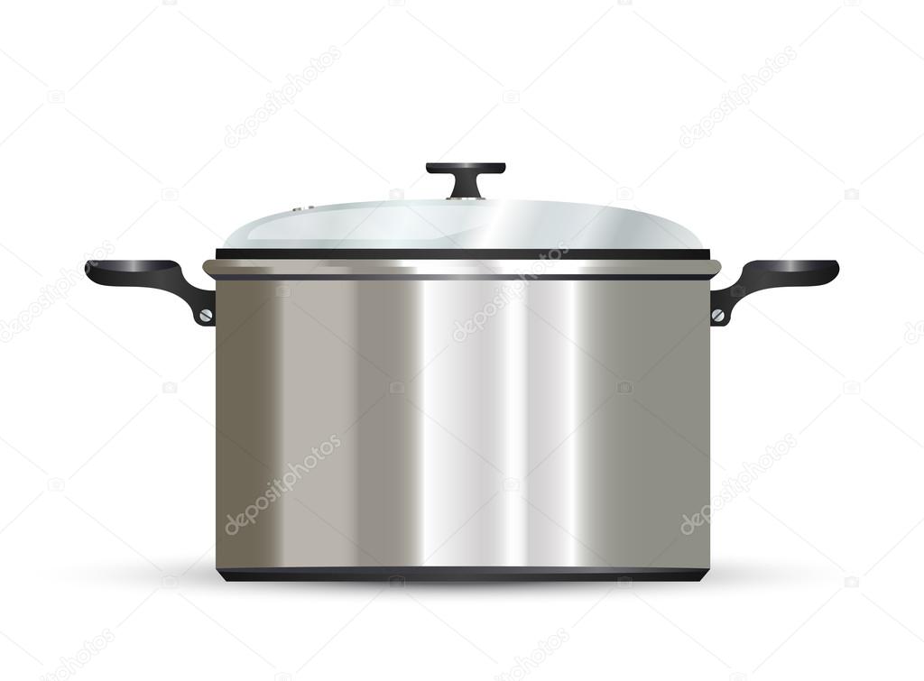 vector pot on white background