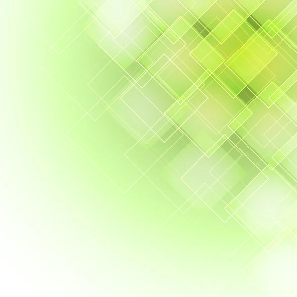 Fondo verde abstracto con rombo en la esquina — Archivo Imágenes Vectoriales