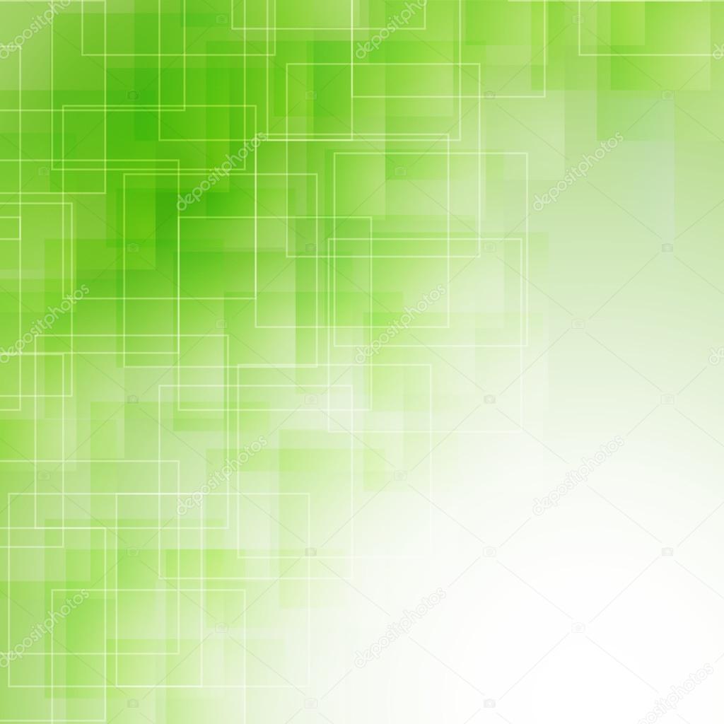 abstract green icy background with transparent lines and squares