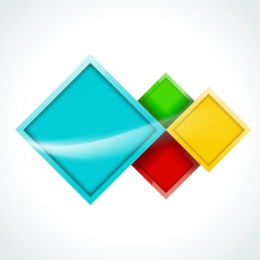 vektör Infographic rhombus şekiller şablonuyla. Business seçeneği