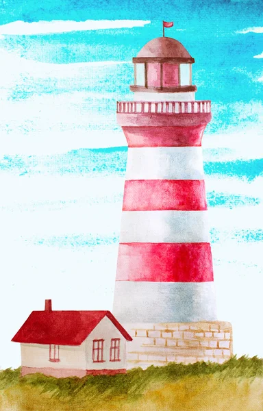 Phare aquarelle. raster — Photo