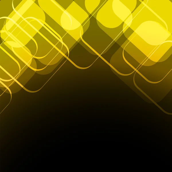 Oro con fondo negro rombo. vector abstracto — Vector de stock